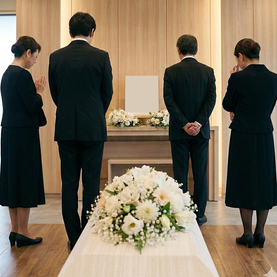 セレモニーハート西大島ホールが江東区で家族が葬儀の事前相談を行う場面